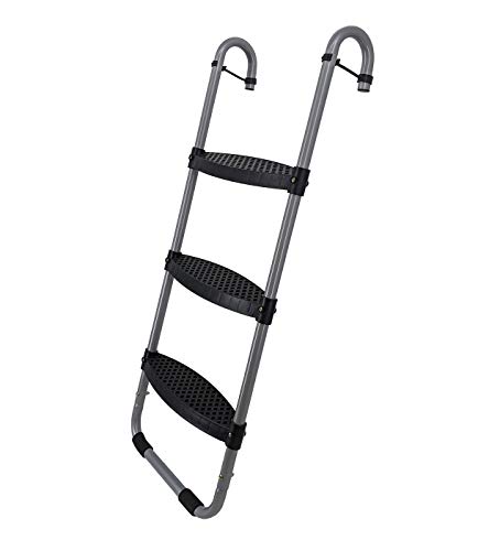 3-Step Trampoline Ladder with Safety Latch, Heavy-Duty with Wide Steps